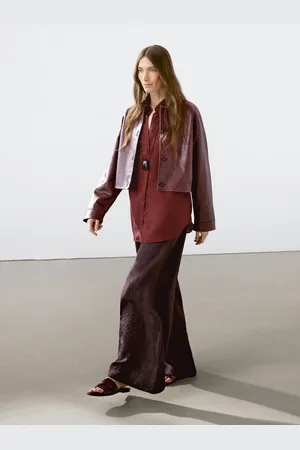 Massimo Dutti Luźne Spodnie Z Efektem Marszczenia