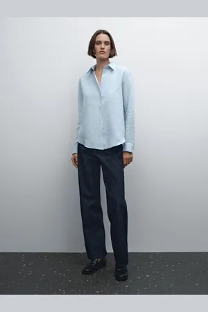 Massimo Dutti Luźna Koszula Ze 100% Lnu