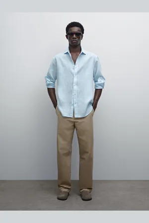 Massimo Dutti Koszula Slim Ze 100% Lnu