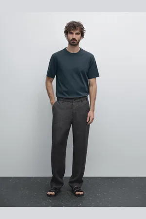 Massimo Dutti Koszulka Z Mieszanki Bawełny Z Krótkim Rękawem