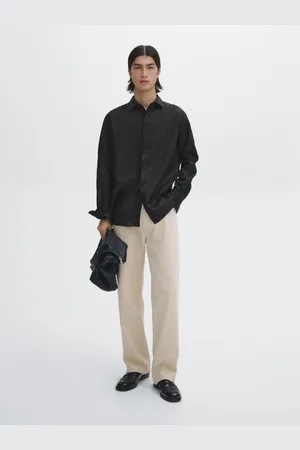 Massimo Dutti Koszula Slim Ze 100% Lnu