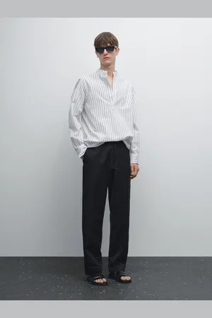 Massimo Dutti Koszula O Kroju Regular Fit Z Mieszanki Bawełny W Paski