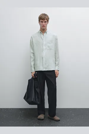 Massimo Dutti Koszula Regular Fit Ze 100% Lnu