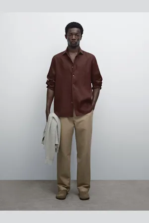 Massimo Dutti Koszula Slim Ze 100% Lnu