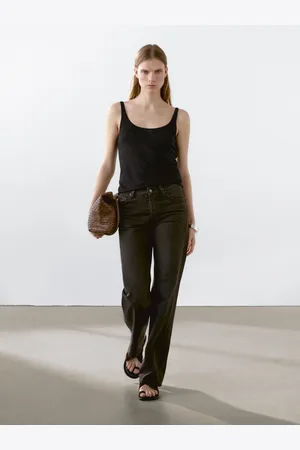 Massimo Dutti Top Na Ramiączkach Ze 100% Lnu