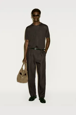 Massimo Dutti Dzianinowa Koszulka Z Mieszanki Jedwabiu − Limited Edition