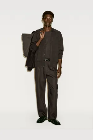 Massimo Dutti Dzianinowy Kardigan Z Mieszanki Jedwabiu Morwowego − Limited Edition