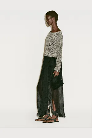 Massimo Dutti Sweter Z Przetykanej Dzianiny − Limited Edition