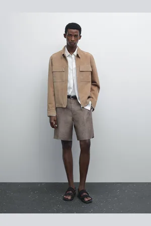 Massimo Dutti Bermudy Ze 100% Lnu