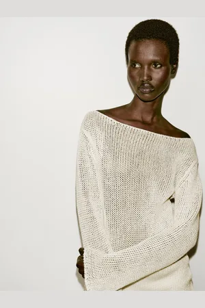 Massimo Dutti Długi Ażurowy Sweter − Limited Edition