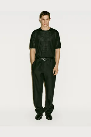 Massimo Dutti Dzianinowa Koszulka Z Mieszanki Jedwabiu − Limited Edition