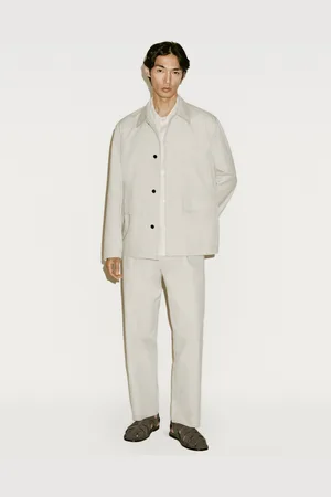 Massimo Dutti Koszula Wierzchnia Z Krepy Z Mieszanki Bawełny − Limited Edition