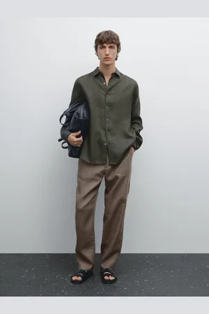 Massimo Dutti Koszula Regular Fit Ze 100% Lnu