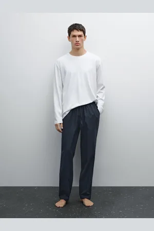 Massimo Dutti Góra Od Piżamy Z Długim Rękawem I Spodnie W Paski