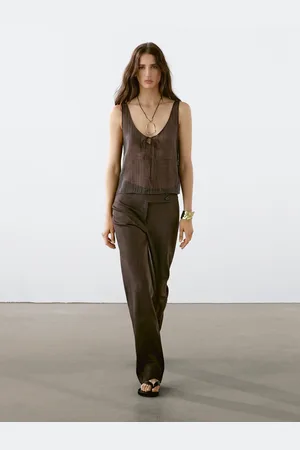 Massimo Dutti Lekki Top Z Wiązaniami