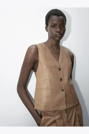 Massimo Dutti Kamizelka Z Mieszanki Bawełny − Studio