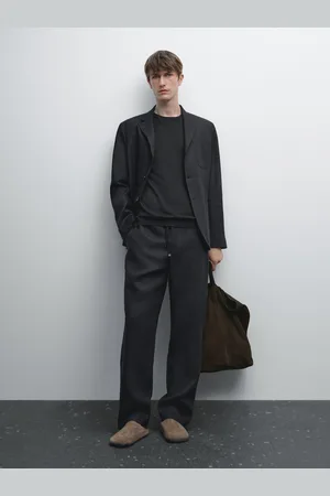 Massimo Dutti Spodnie Jogger Ze 100% Lnu