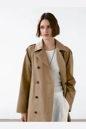 Massimo Dutti Wodoodporny Trencz Ze 100% Bawełny