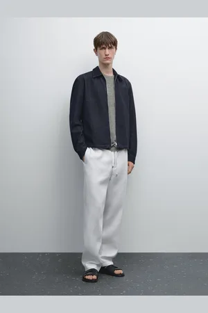 Massimo Dutti Spodnie Jogger Ze 100% Lnu