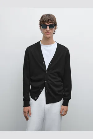 Massimo Dutti Dzianinowy Kardigan Ze 100% Lnu