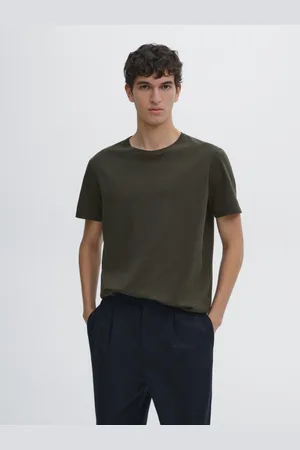 Massimo Dutti Koszulka Z Merceryzowanej Bawełny Z Krótkim Rękawem