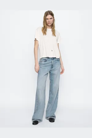 Massimo Dutti Jeansy Z Szerokimi Nogawkami I Wysokim Stanem