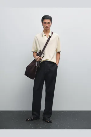 Massimo Dutti Dzianinowa Koszulka Polo Ze 100% Bawełny
