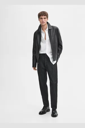 Massimo Dutti Zwężane Jeansy Z Bawełny Z Wykończeniem Selvedge
