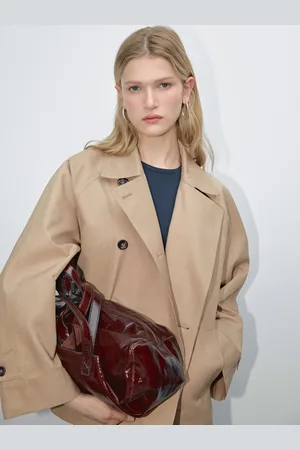 Massimo Dutti Krótki Wodoodporny Trencz-Peleryna