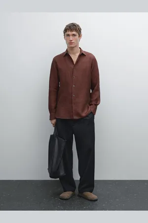 Massimo Dutti Koszula Regular Fit Ze 100% Lnu