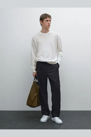 Massimo Dutti Lekki Dzianinowy Sweter Ze 100% Lnu