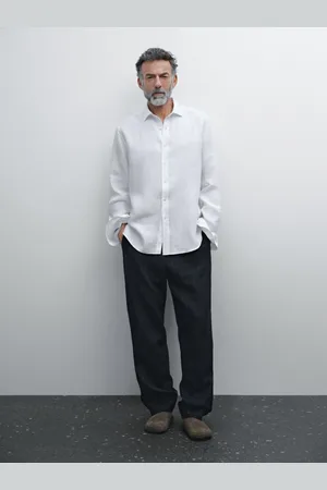 Massimo Dutti Koszula Regular Fit Ze 100% Lnu