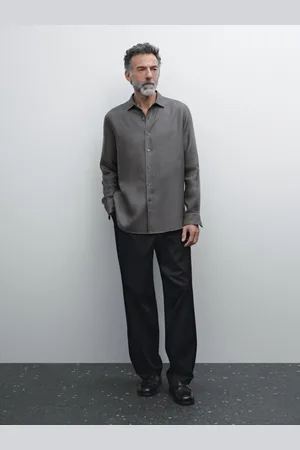 Massimo Dutti Koszula Regular Fit Ze 100% Lnu