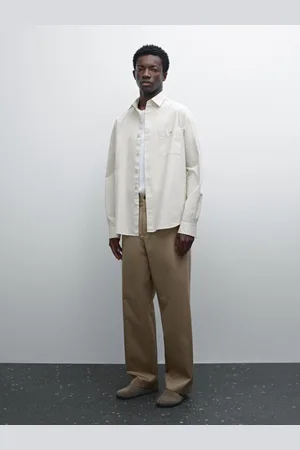 Massimo Dutti Koszula O Kroju Regular Fit Z Diagonalu Ze 100% Bawełny