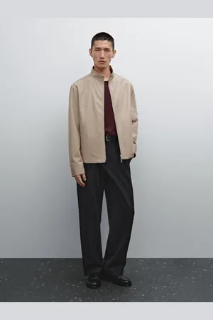 Massimo Dutti Kurtka Zapinana Na Suwak Ze 100% Bawełny