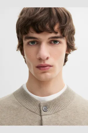 Massimo Dutti Kardigan W Stylu Bomberki Ze 100% Kaszmiru