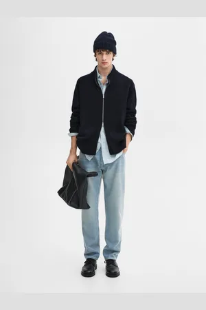 Massimo Dutti Kardigan W Stylu Bomberki Z Kaszmiru Z Zapięciem Na Suwak