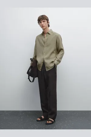 Massimo Dutti Koszula Regular Fit Ze 100% Lnu