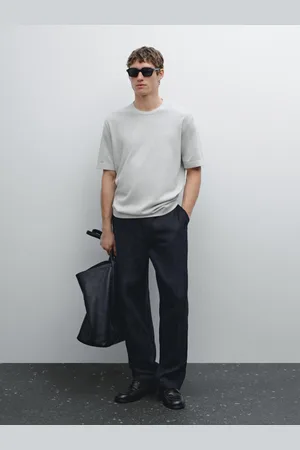 Massimo Dutti Koszulka Z Krótkim Rękawem Ze 100% Bawełny