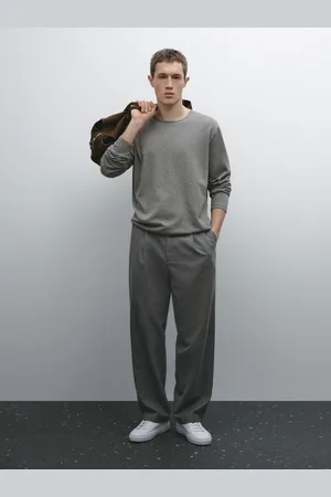 Massimo Dutti Cienki Dzianinowy Sweter Ze 100% Bawełny