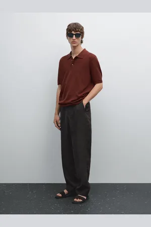 Massimo Dutti Dzianinowa Koszulka Polo Ze 100% Bawełny