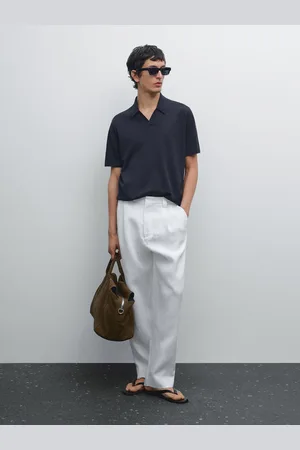 Massimo Dutti Koszulka Polo Z Bawełnianej Dzianiny Z Krótkim Rękawem
