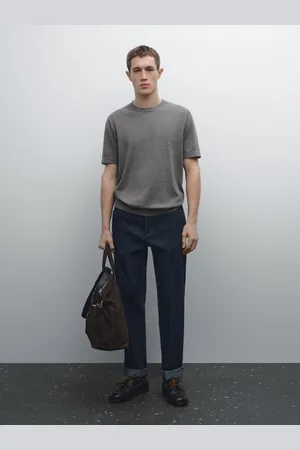 Massimo Dutti Koszulka Z Krótkim Rękawem Ze 100% Bawełny