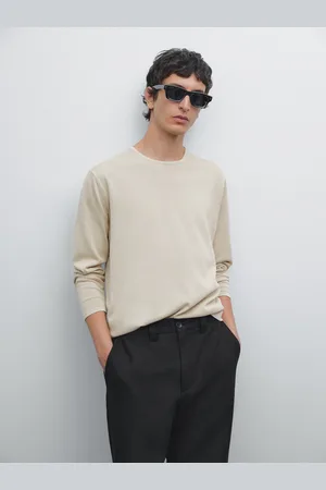 Massimo Dutti Cienki Dzianinowy Sweter Ze 100% Bawełny
