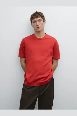 Massimo Dutti Koszulka Z Krótkim Rękawem Ze 100% Bawełny