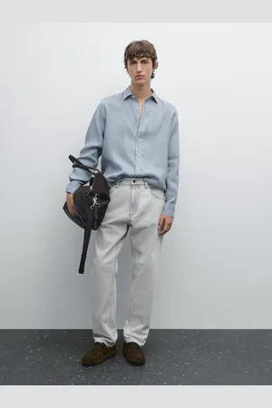 Massimo Dutti Koszula Regular Fit Ze 100% Lnu