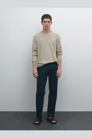 Massimo Dutti Zwężane Spodnie Z Denimu Z Mieszanki Bawełny
