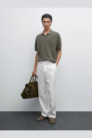 Massimo Dutti Dzianinowa Koszulka Polo Ze 100% Bawełny