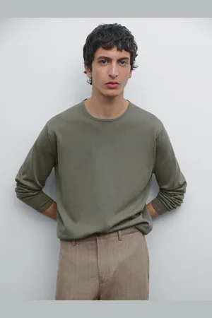 Massimo Dutti Cienki Dzianinowy Sweter Ze 100% Bawełny