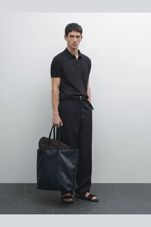 Massimo Dutti Bawełniany Sweter Polo Z Krótkim Rękawem